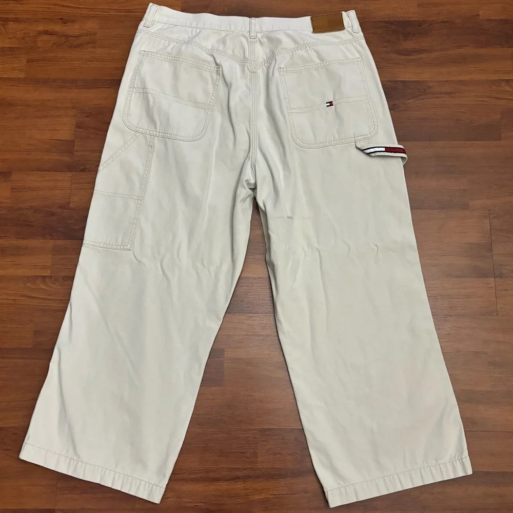 Vintage Tommy Hilfiger Carpenter Pants 90’s Y2K Baggy Wide Skater Khakis Size 14